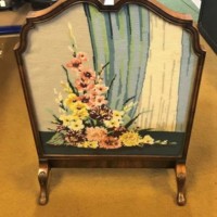 Edwardian Walnut Sampler Fire Screen