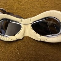 Vintage "The Kett" Pudding Basin ACU / TT Motorcycle Helmet and Aviator Goggles