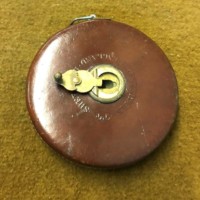 Vintage Chesterman's Leather & Brass Tape Measure 100 Feet