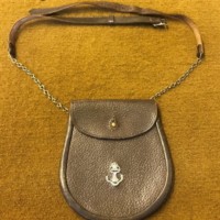 Vintage WW2 Gordon Highlanders Officers Leather Sporran