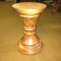Vintage Solid Acacia Wood Plant / Lamp Stand