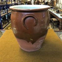 Stoneware Glazed Crock Confit Pot