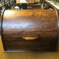 Victorian Oak Tambour Front Stationery Box