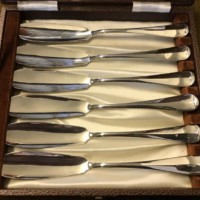 Vintage Boxed Set of EPNS Fish Knives and Forks Cooper Bros Sheffield