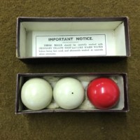 Vintage Set of Crystalate Billiard Balls in Original Box