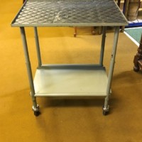 Vintage Adjustable Height Industrial Trolley