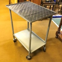 Vintage Adjustable Height Industrial Trolley