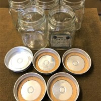 French Square Glass Preserve Jars