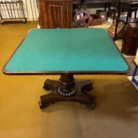 Victorian Rosewood Pedestal Console / Card Table
