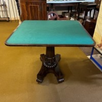 Victorian Rosewood Pedestal Console / Card Table