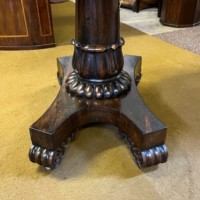Victorian Rosewood Pedestal Console / Card Table