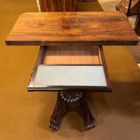 Victorian Rosewood Pedestal Console / Card Table