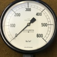Vintage Budenberg Pressure Gauge 0 to 600 Psi, 6" Face