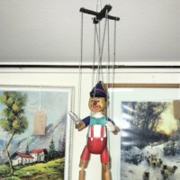 Vintage Pinocchio Marionette Strung Puppet