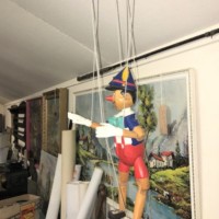 Vintage Pinocchio Marionette Strung Puppet