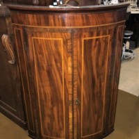 Georgian Inlaid Wall Hanging Corner Cabinet