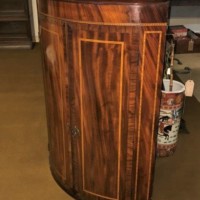 Georgian Inlaid Wall Hanging Corner Cabinet