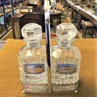 Silver Plated Two Bottle Tantalus