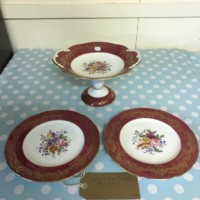 Coalport Tazza  & 2 Plates