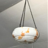 Art Deco Marbled Glass Plafonnier Light Shade