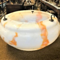 Art Deco Marbled Glass Plafonnier Light Shade