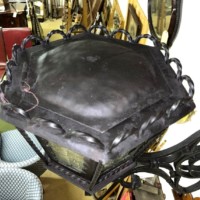 Vintage Wrought Iron Outside Light Fitting Gothic Style Hand Forged by a Blacksmith