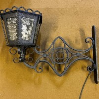 Vintage Wrought Iron Outside Light Fitting Gothic Style Hand Forged by a Blacksmith