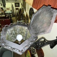 Vintage Wrought Iron Outside Light Fitting Gothic Style Hand Forged by a Blacksmith