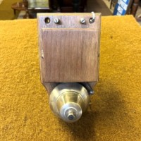 Vintage Wooden Cased Door Bell with Brass Dome
