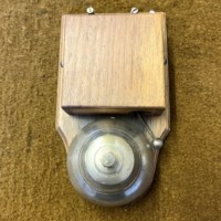 Vintage Wooden Cased Door Bell with Brass Dome