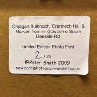 Pair of Limited Edition Photo Prints by Peter Smith "Craigendarroch in Autumn" and "Creagan Riabhach, Crannach Hill & Morven from Glascorrie South Deeside Rd"