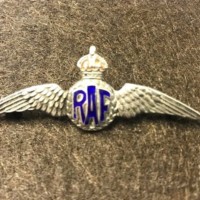 WW2 RAF Sweetheart Badge Sterling Silver and Enamel