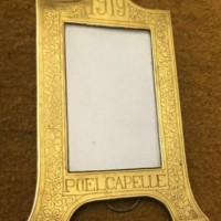 WW1 Trench Art Easel Photo Frame Commemorating Poelcapelle British Cemetery