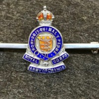 Vintage Royal Army Ordnance Corps Silver & Enamel Sweetheart Badge