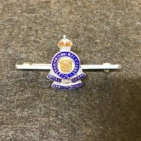 Vintage Royal Army Ordnance Corps Silver & Enamel Sweetheart Badge