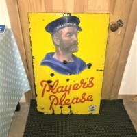 Players Navy Cut Cigarettes Porcelain Enamel Advertising Sign