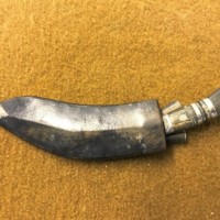 Vintage Gurkha Kukri in Leather Sheath c/w 2 Karda Knives