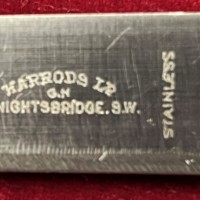 Vintage 7 Piece Horn Handled Carving Set by Harrod's Ltd Knightsbridge SW London