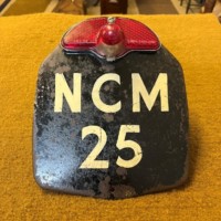 Vintage Raleigh Moped Rear Number Plate Holder and Light