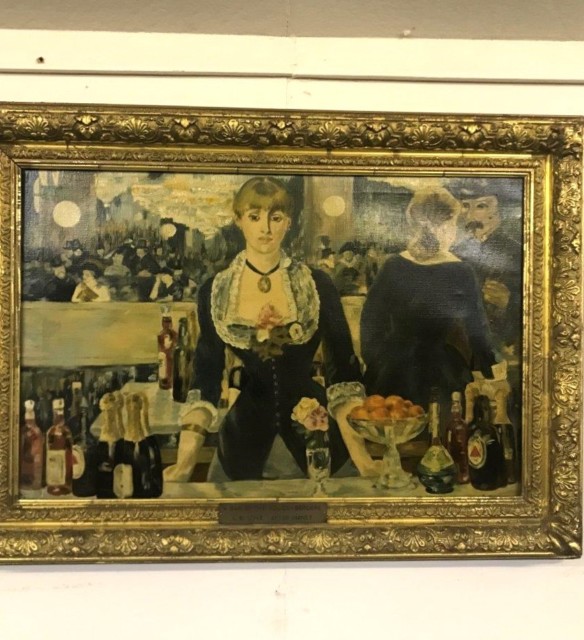 Oil Painting "A Bar at the Folies-Bergere" by L.E.Love (After the Original by Edouard Manet)