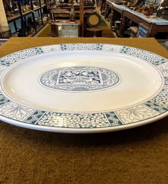 Antique Brown Westhead Moore & Co Meat Platter