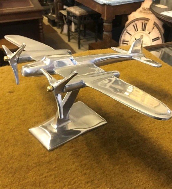 Vintage Art Deco Style Aeroplane Desk Ornament