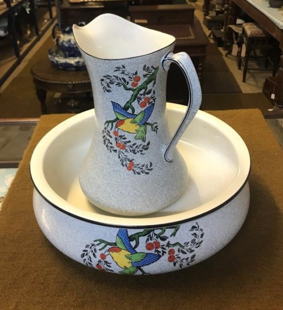 Vintage Solian Ware Wash Basin and Pitcher