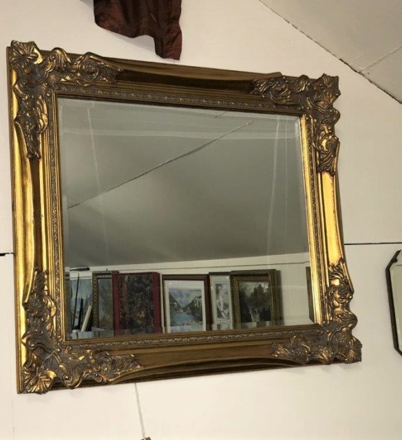 Gilt Frame Overmantle Mirror