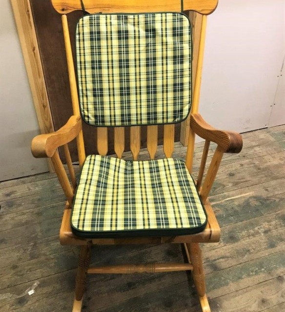 Solid Pine Rocking Chair c/w Cushions