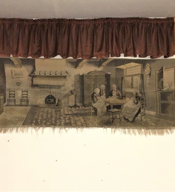 Dutch Wall Hanging Tapestry "The Sewing Class"