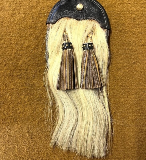 Vintage Scottish Military Horsehair Sporran by Leckie Graham's Glasgow Stamped C&M 1929