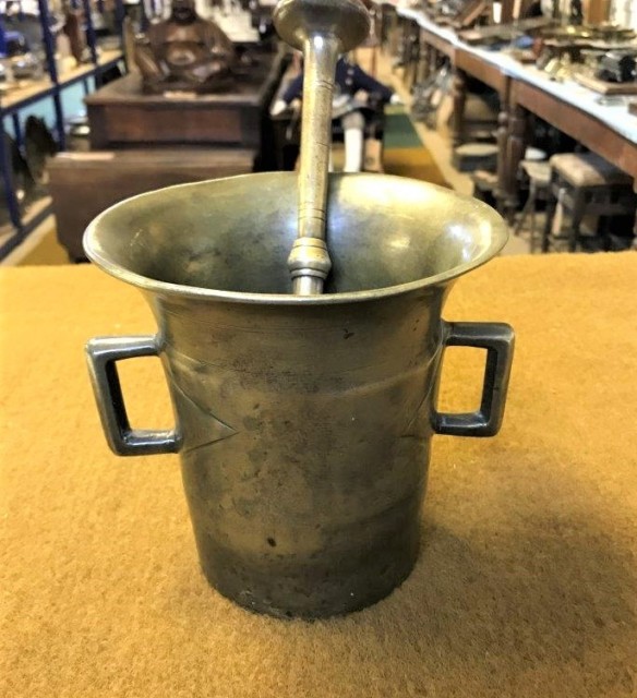 Georgian Brass Mortar and Pestle