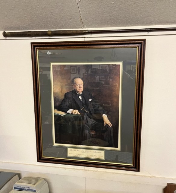 Vintage Print of The Rt Hon Sir Winston Churchill (K.G., O.M., C.H.) from the Original Oil Painting by Sir Oswald Birley in 1946