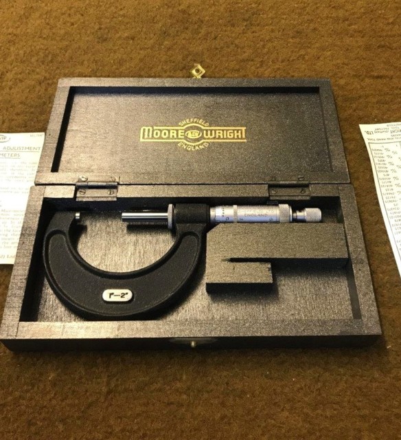 Vintage Moore & Wright 1" - 2" Micrometer No 966